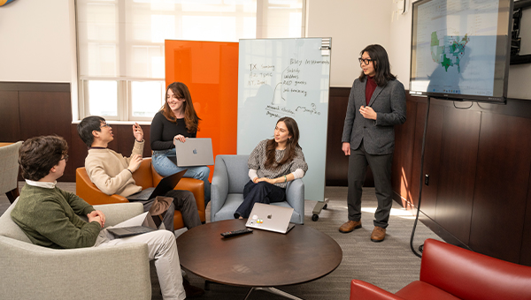 Master’s students Henry Albright, Shawn Lu, Ana Rowley, Isabella Veneris and Albert Yang worked with the non-partisan GAO on a project spanning policy analysis, data engineering and spatial mapping.